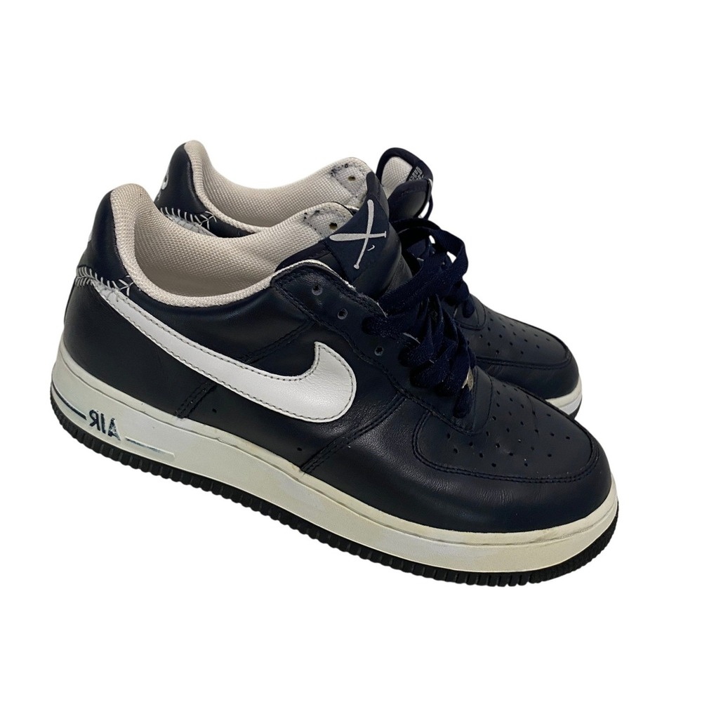 Nike Air Force 1 Low Mens 8.5 Midnight Navy Good Baseball Stitch 306353-412